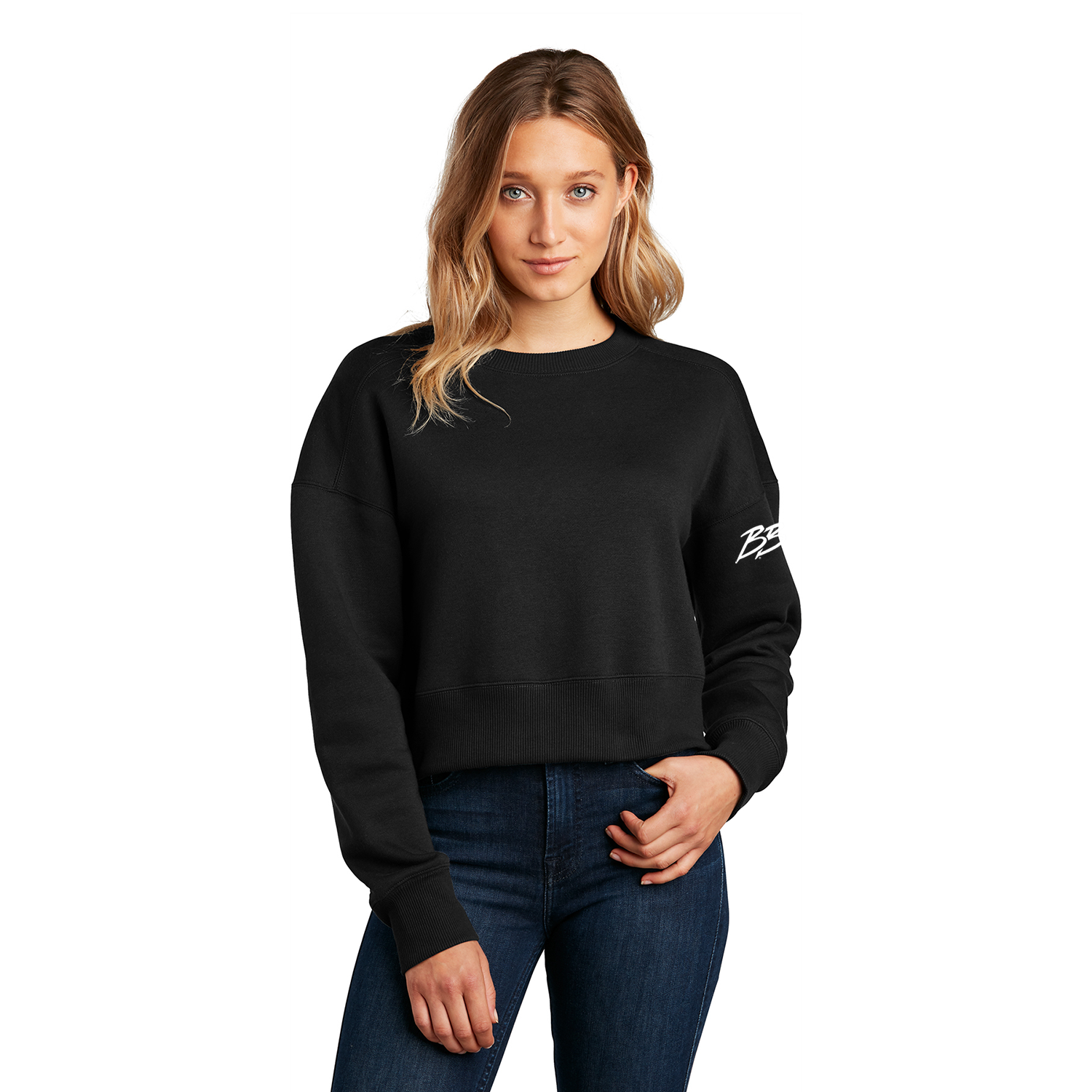 Ladies crew hotsell neck fleece